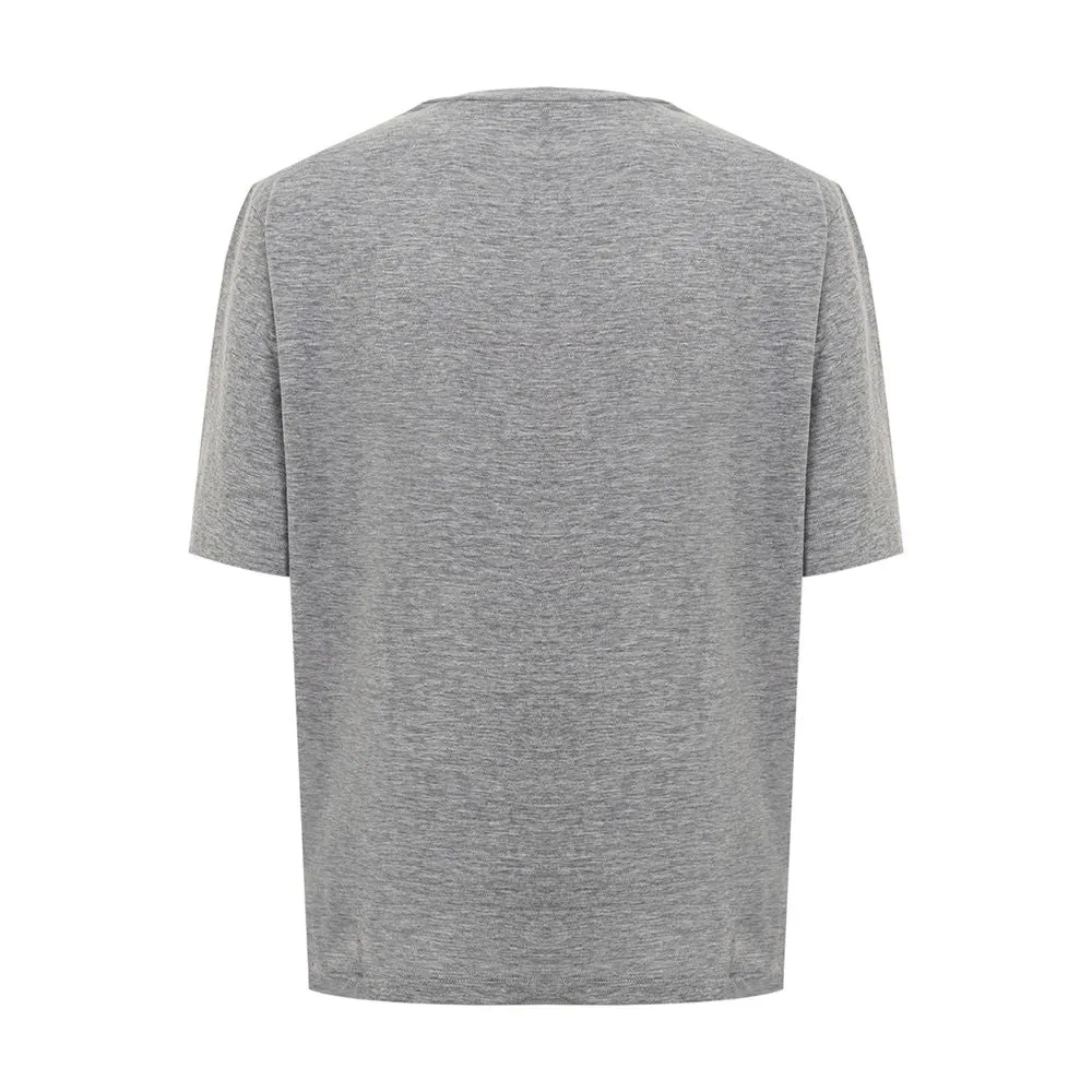 Dsquared² Chic Gray Cotton Tee for the Modern Woman