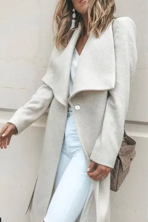 Dunnmall Casual Solid Turndown Collar Outerwear(5 Colors)