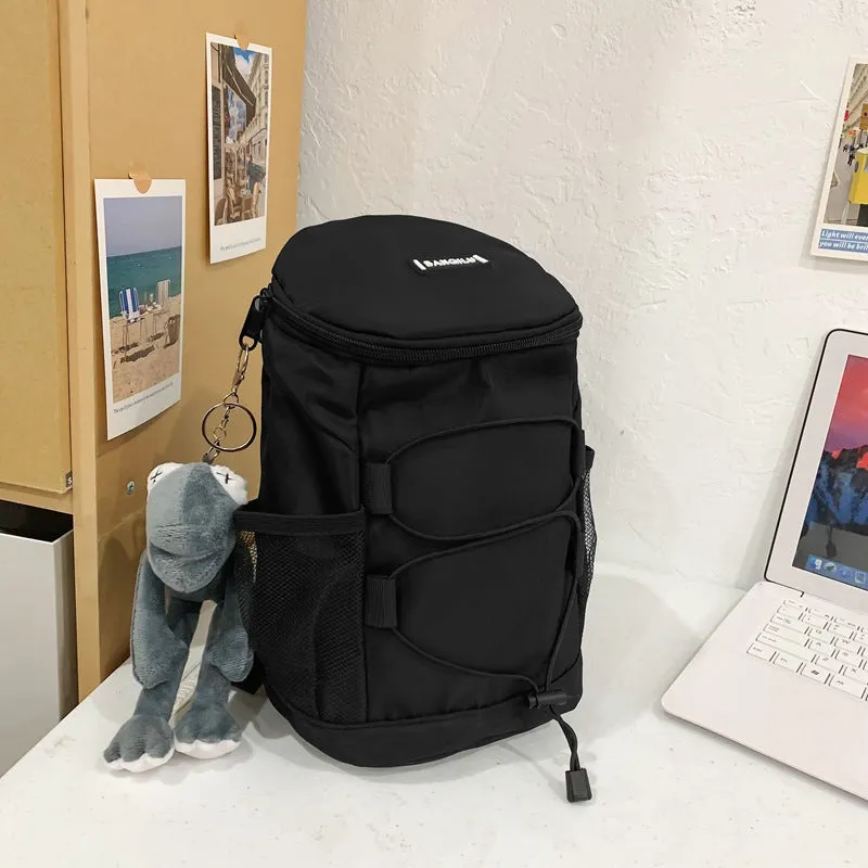 DUNNMALL New Japanese Ins Backpack Shoulder Crossbody round Bag Men's Messenger Bag Simple Large Capacity Foreign Trade Fashion