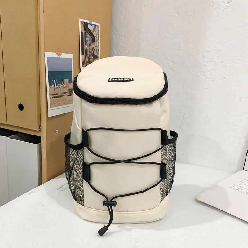 DUNNMALL New Japanese Ins Backpack Shoulder Crossbody round Bag Men's Messenger Bag Simple Large Capacity Foreign Trade Fashion