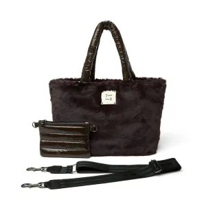 Duplex-Reversible Faux Fur Nylon Tote