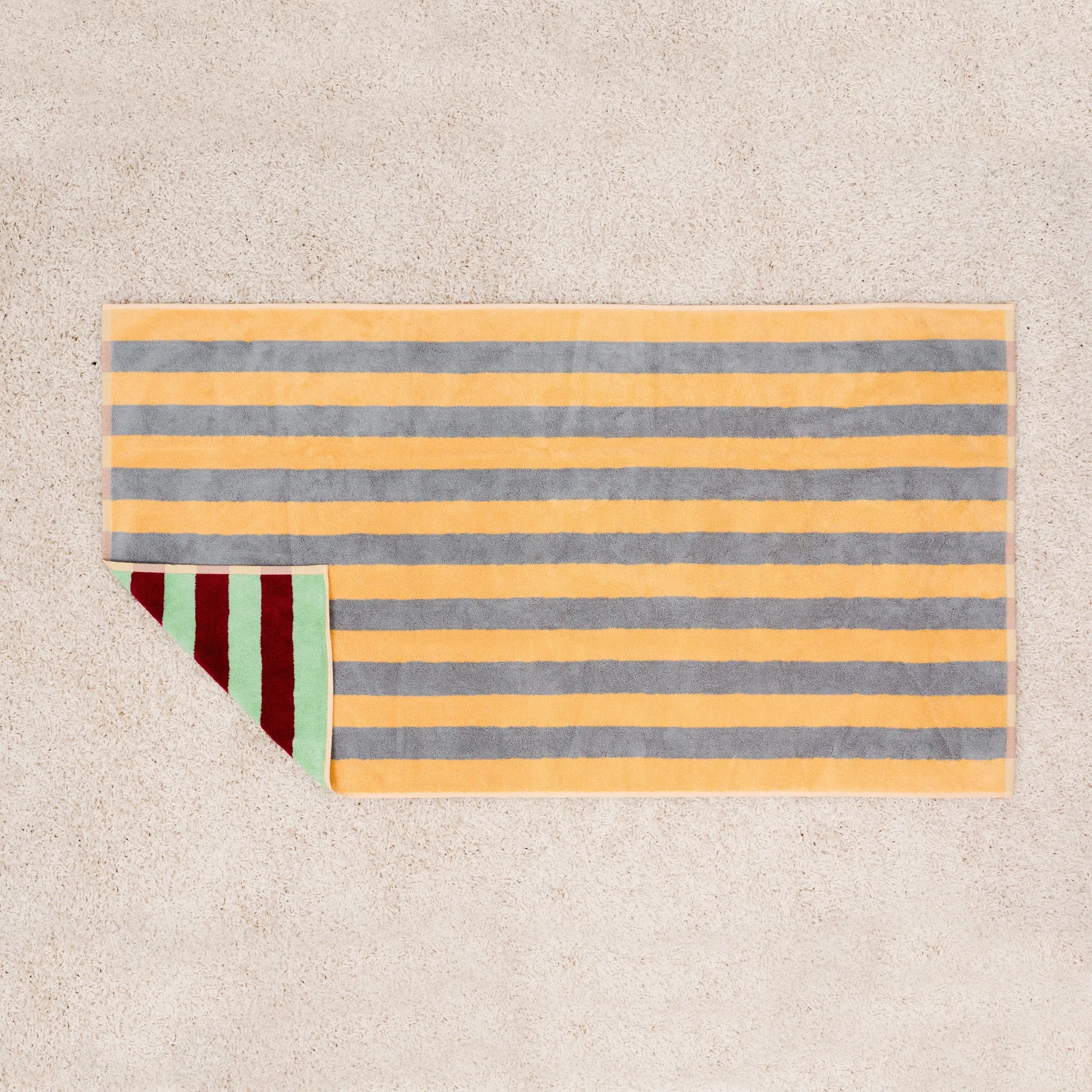 Dusen Dusen Bathroom Towel - Pink/ Red & Lime/ Purple