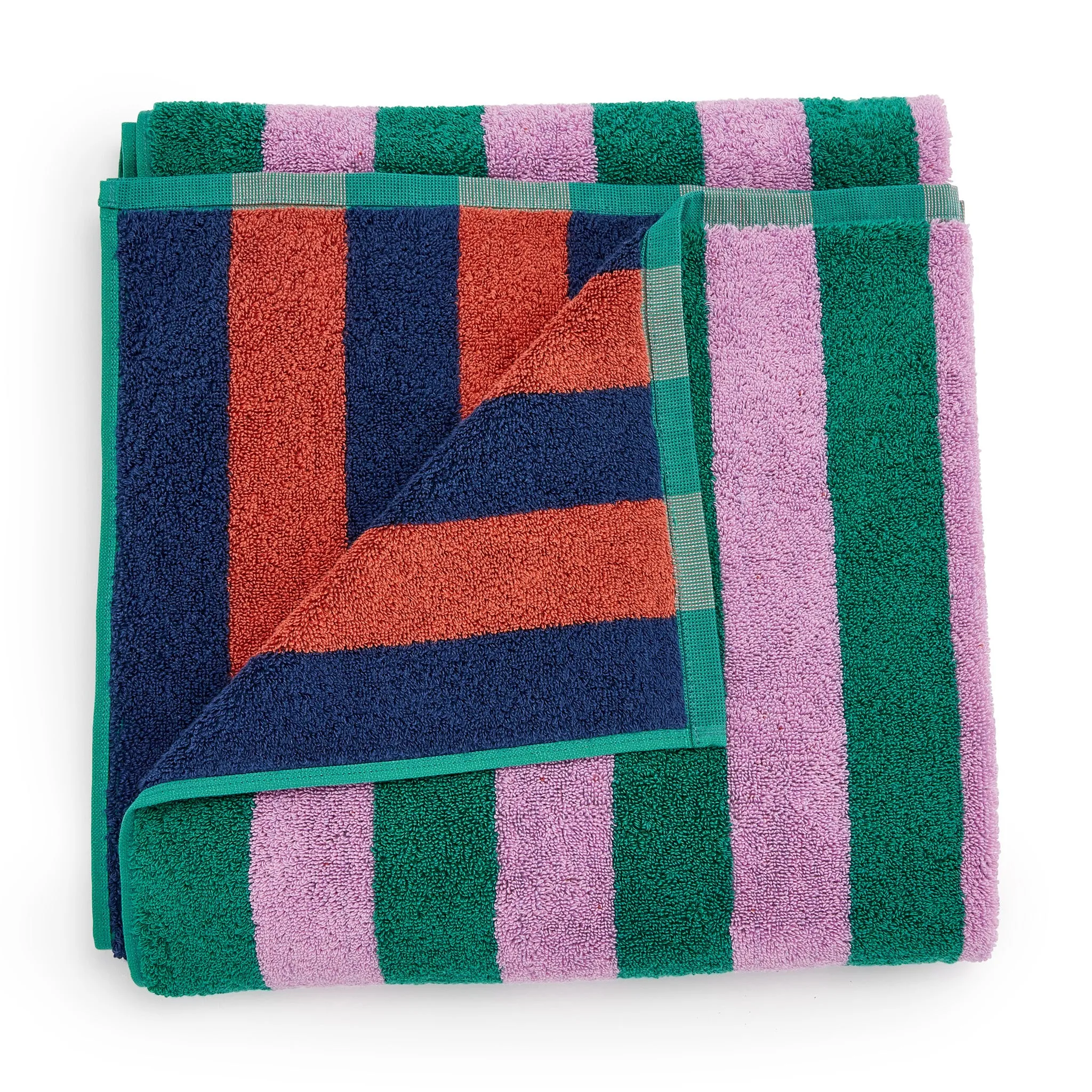 Dusen Dusen Bathroom Towel - Pink/ Red & Lime/ Purple