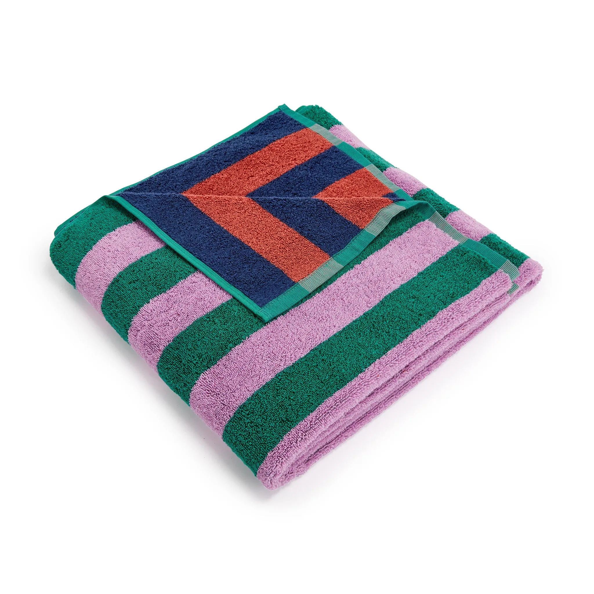 Dusen Dusen Bathroom Towel - Pink/ Red & Lime/ Purple