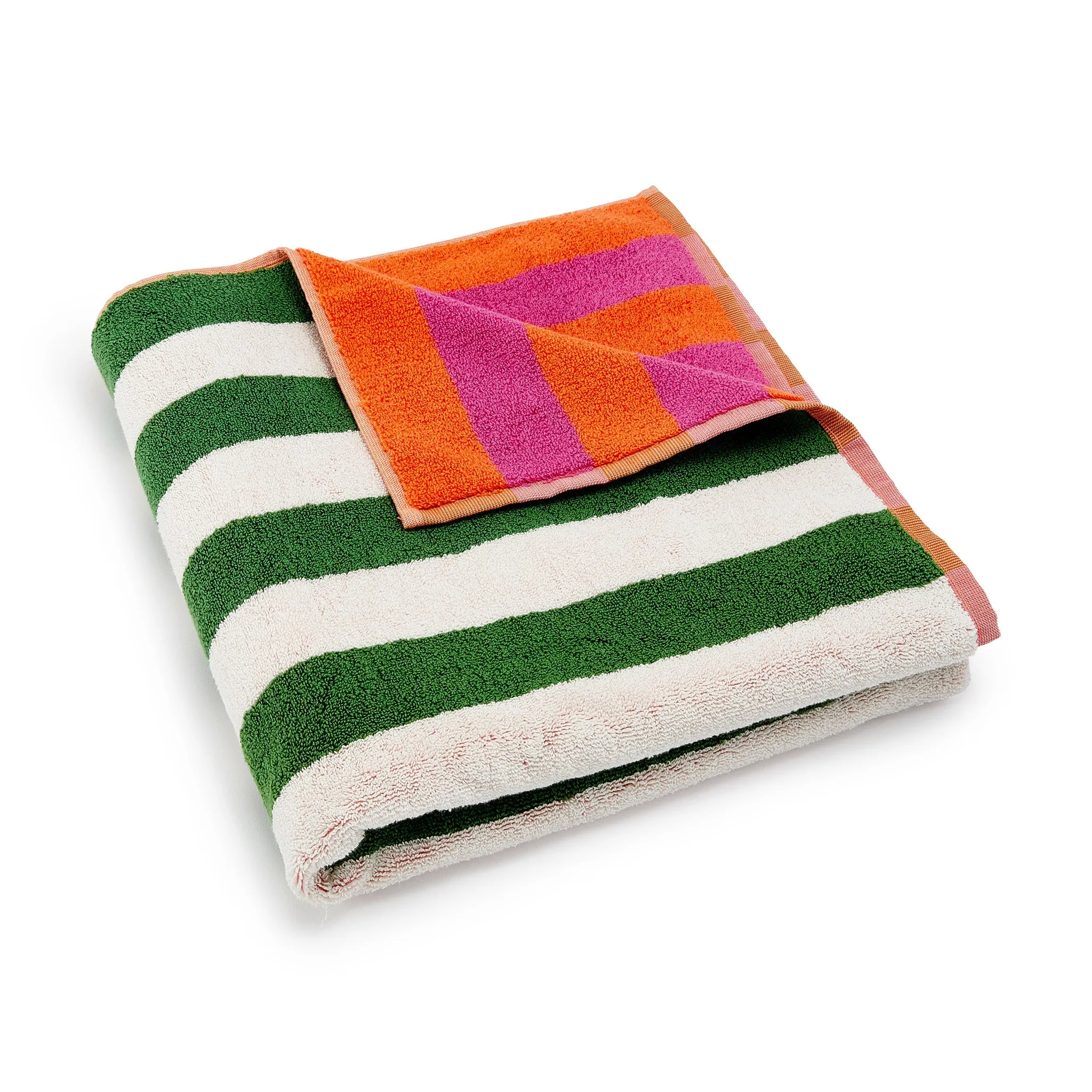 Dusen Dusen Bathroom Towel - Pink/ Red & Lime/ Purple