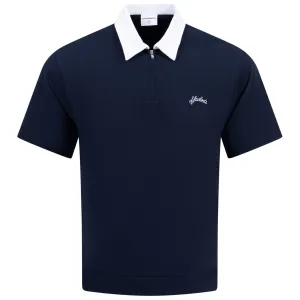 Dwight Zip Polo Navy - AW24