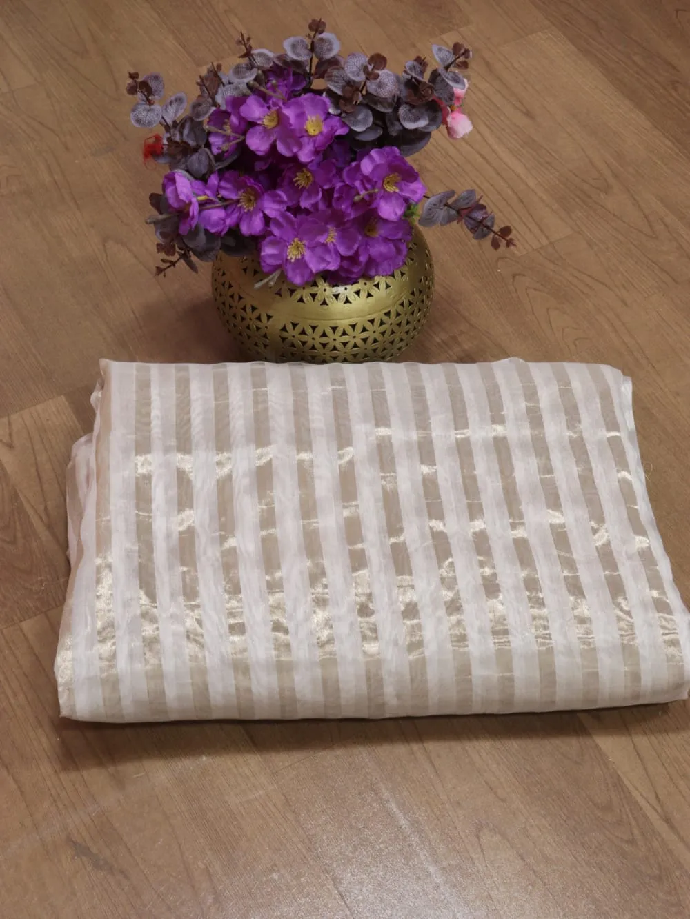 Dyeable Chanderi Silk Fabric: 5 Mtr for Fashionable Creations - Trendy!