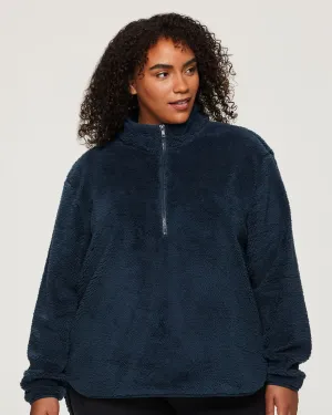 Dylan 1/4-Zip Sherpa Pullover | Dark Teal
