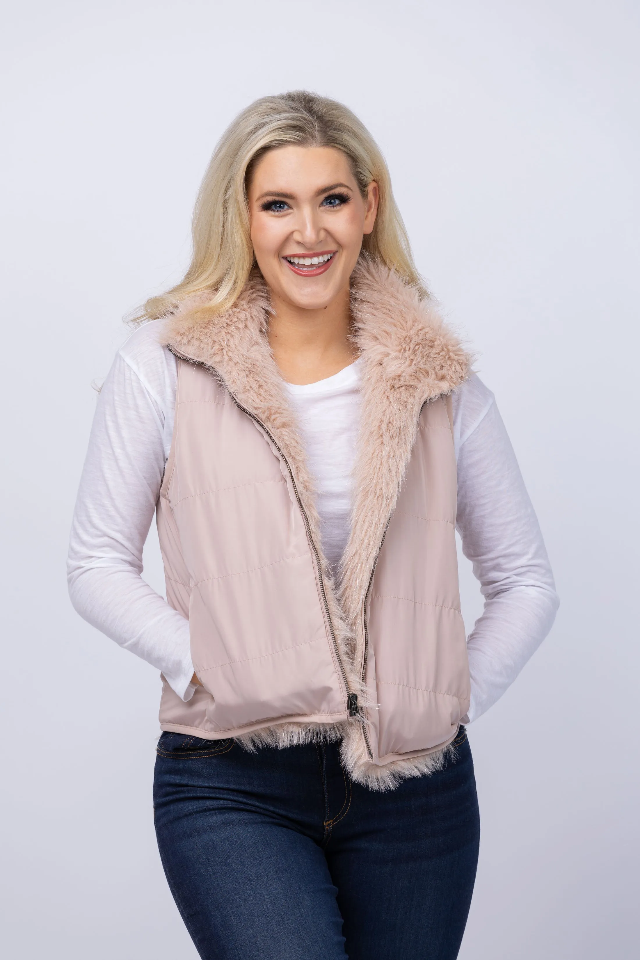 Dylan Reversible Vest in Stardust
