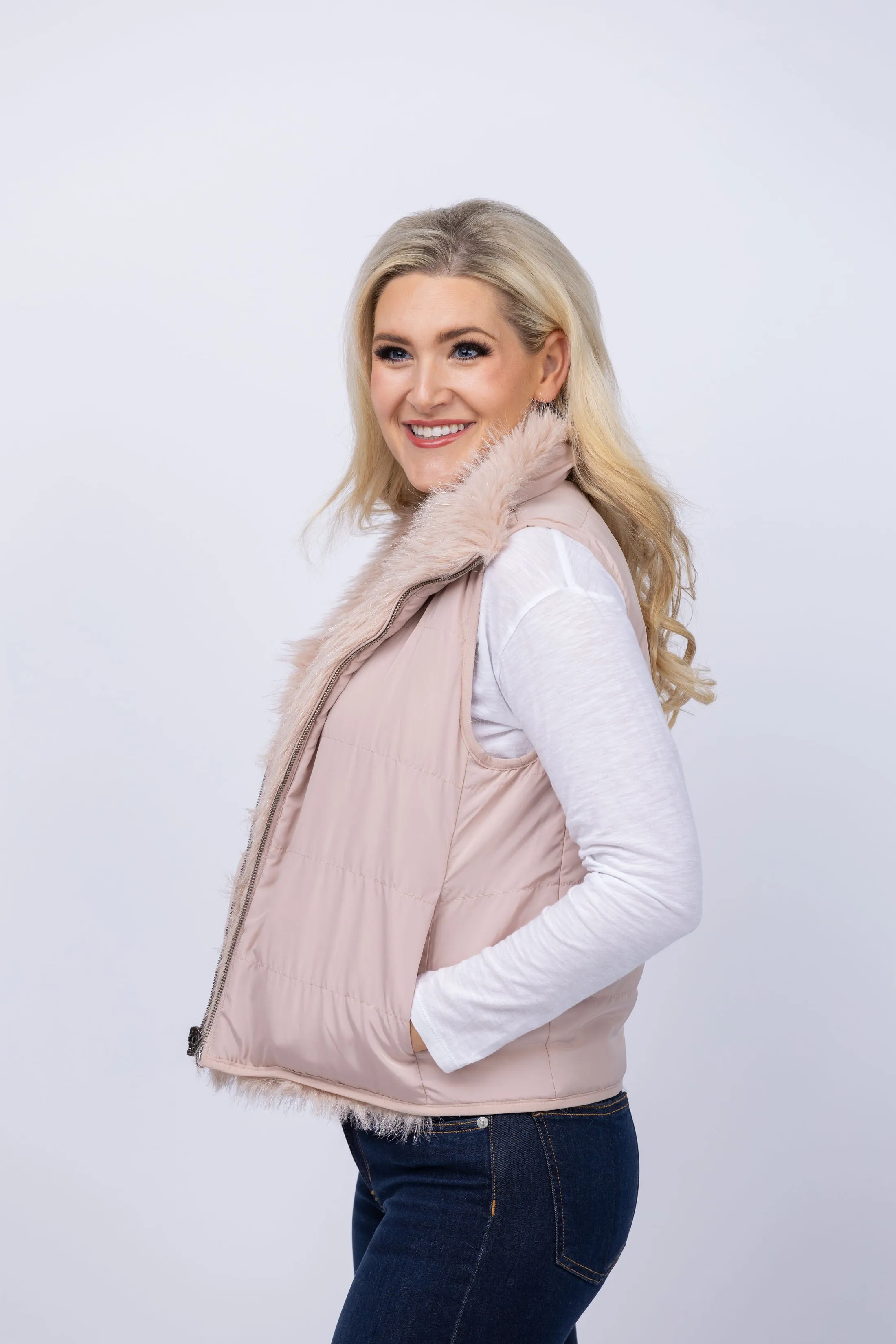 Dylan Reversible Vest in Stardust