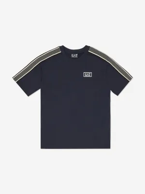 EA7 Emporio Armani Boys Logo T-Shirt in Navy