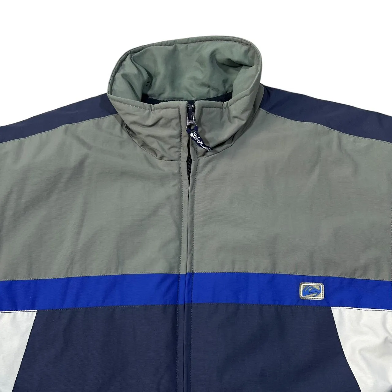 Early 00's QUIKSILVER ABT Colour Block Mini Logo Padded Puffer Jacket