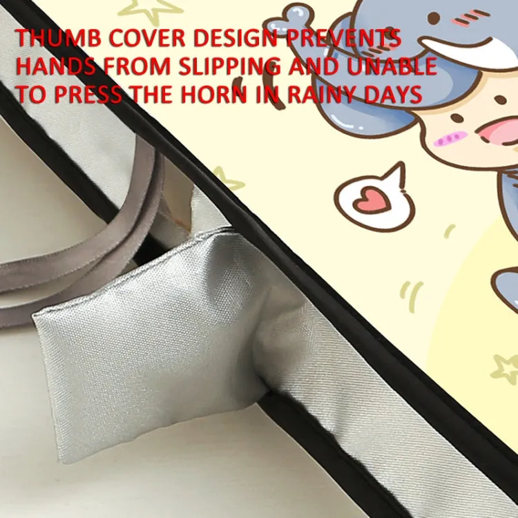 Electric Scooter Bicycle Handlebar Cover Summer Sun Protection Anti-UV Riding Gloves(Lucky Elephant)