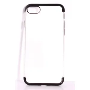 Electro-plated Shock-proof Anti-scratch Transparent Protective Mobile Back Case Cover for Apple iPhone 7 Series