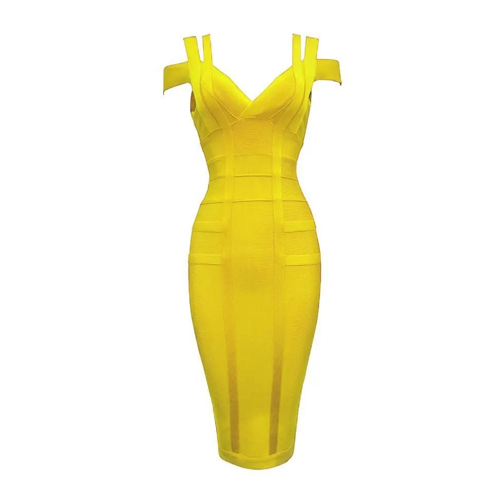 Elegan bandage sleeveless dress