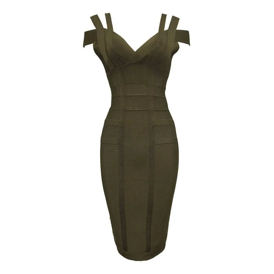 Elegan bandage sleeveless dress