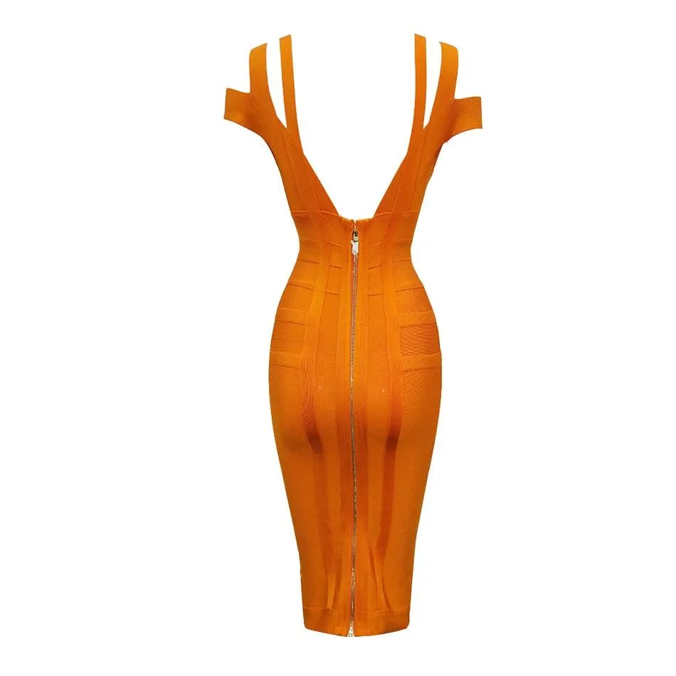 Elegan bandage sleeveless dress