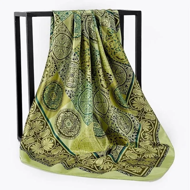Elegant Floral Pattern Silk Scarf Collection