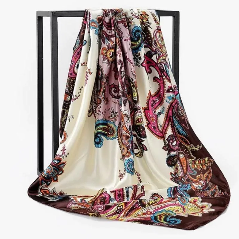 Elegant Floral Pattern Silk Scarf Collection