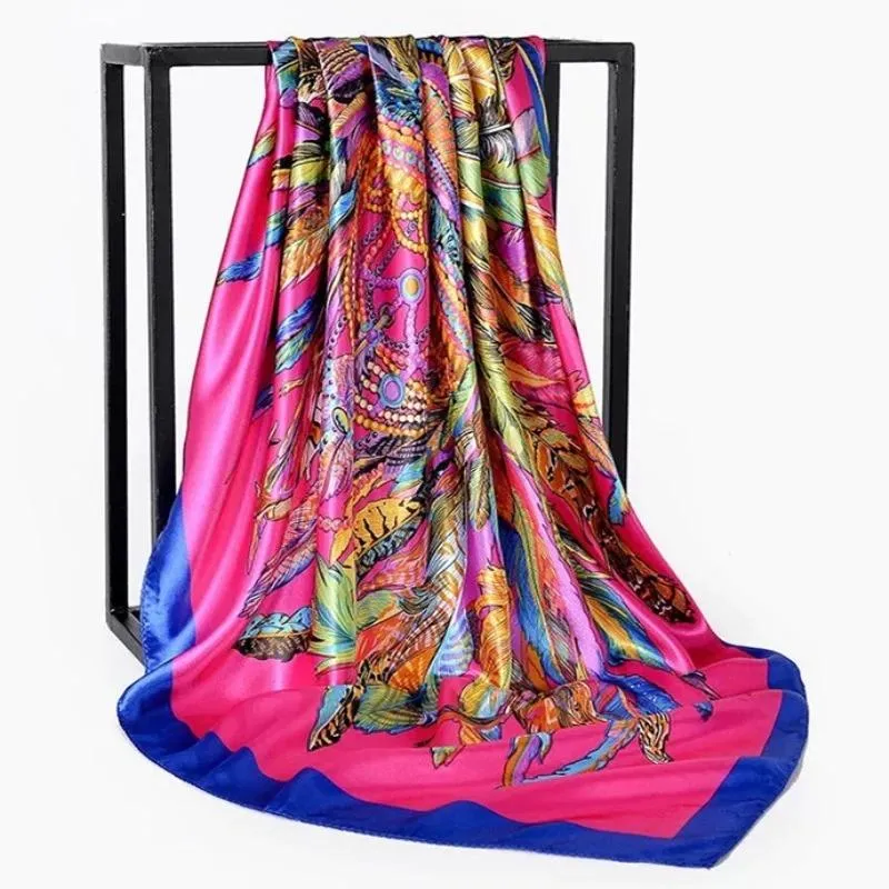 Elegant Floral Pattern Silk Scarf Collection