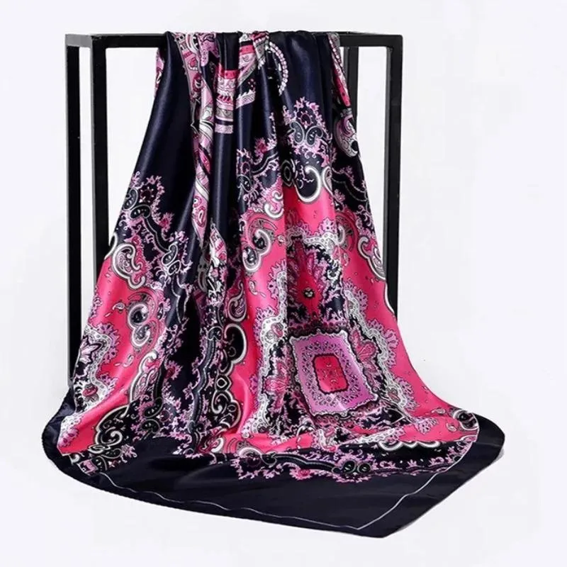 Elegant Floral Pattern Silk Scarf Collection
