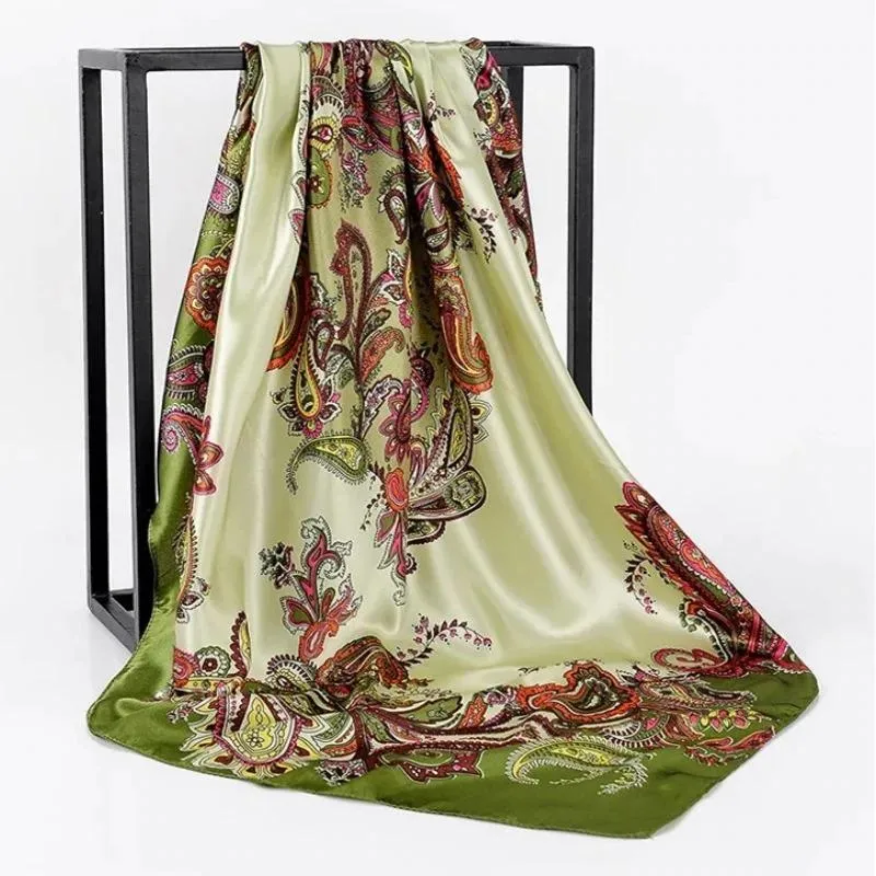 Elegant Floral Pattern Silk Scarf Collection
