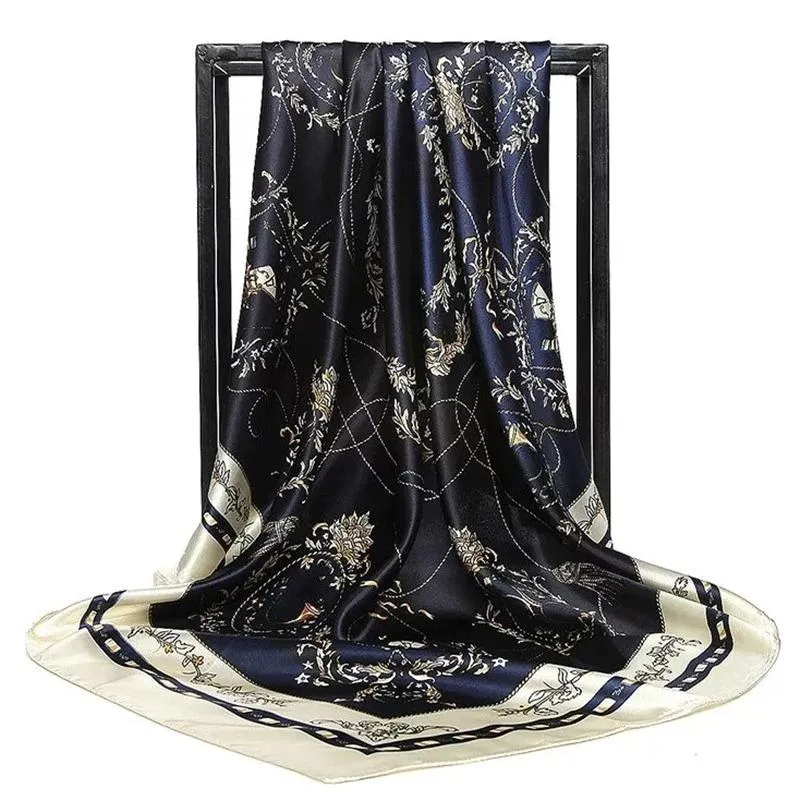 Elegant Floral Pattern Silk Scarf Collection