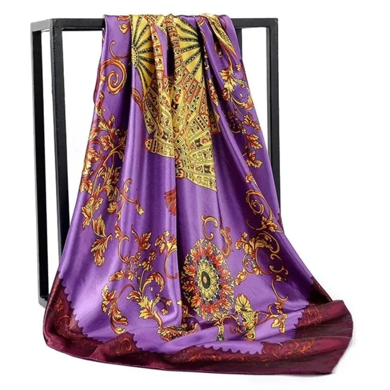 Elegant Floral Pattern Silk Scarf Collection