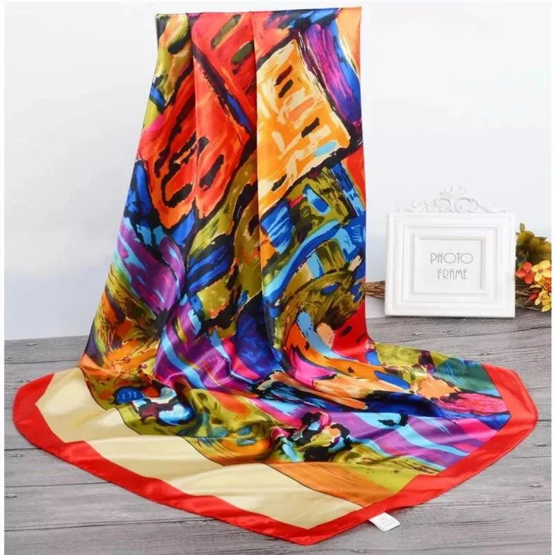 Elegant Floral Pattern Silk Scarf Collection