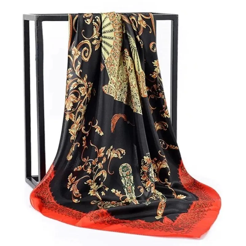 Elegant Floral Pattern Silk Scarf Collection