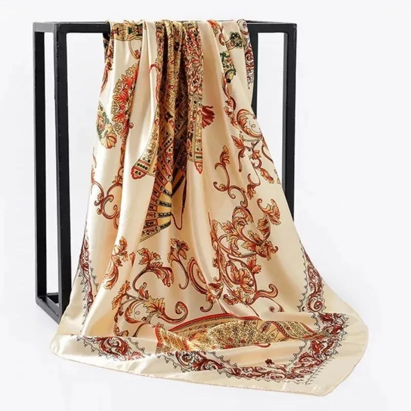 Elegant Floral Pattern Silk Scarf Collection