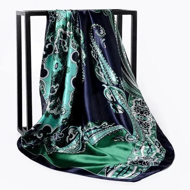 Elegant Floral Pattern Silk Scarf Collection
