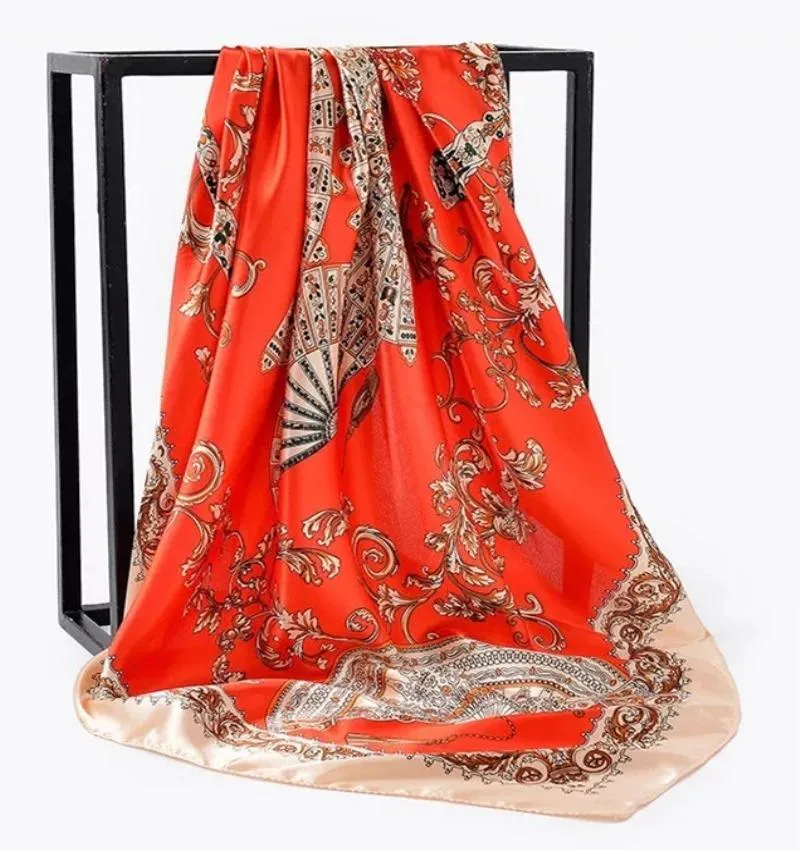 Elegant Floral Pattern Silk Scarf Collection