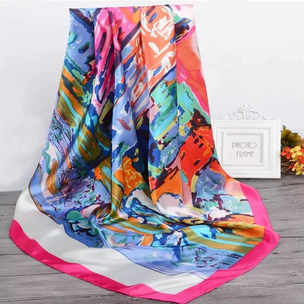 Elegant Floral Pattern Silk Scarf Collection