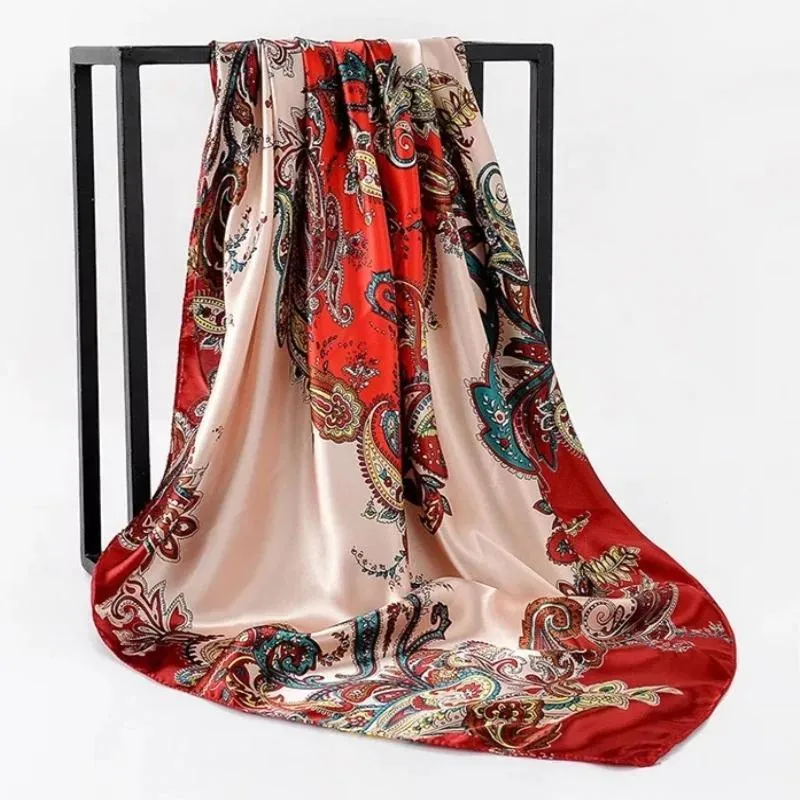 Elegant Floral Pattern Silk Scarf Collection