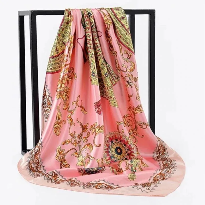Elegant Floral Pattern Silk Scarf Collection