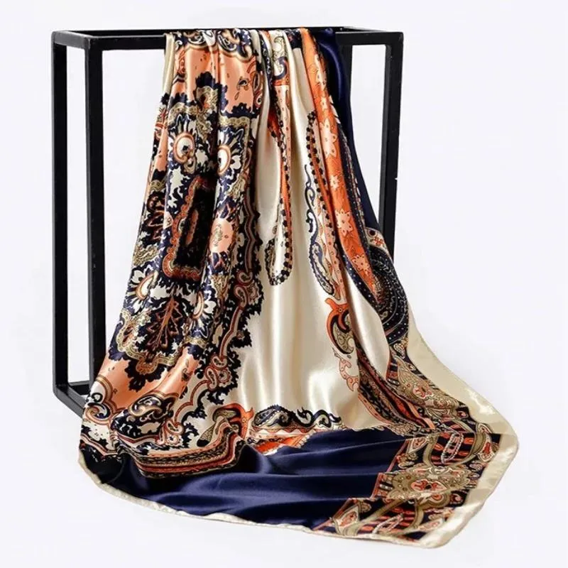 Elegant Floral Pattern Silk Scarf Collection