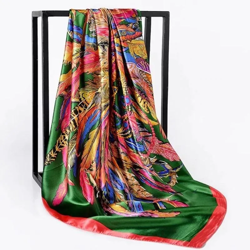Elegant Floral Pattern Silk Scarf Collection