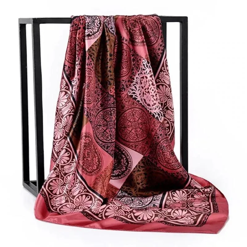 Elegant Floral Pattern Silk Scarf Collection