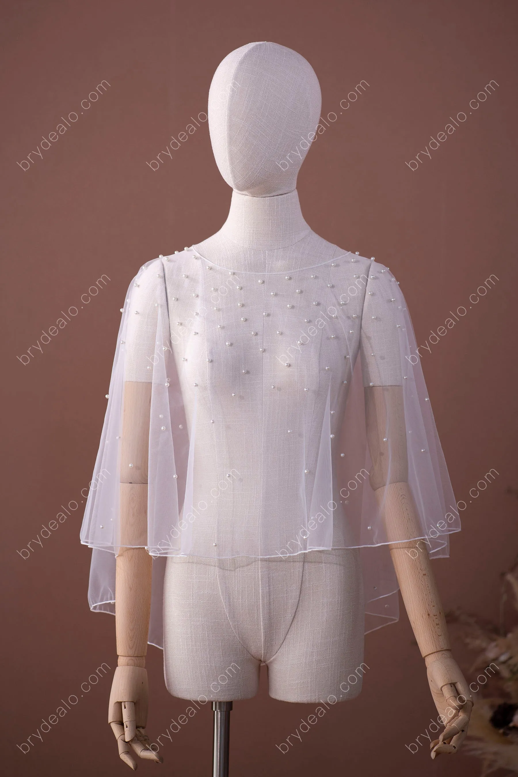 Elegant Pearls Bridal Cape for Wholesale