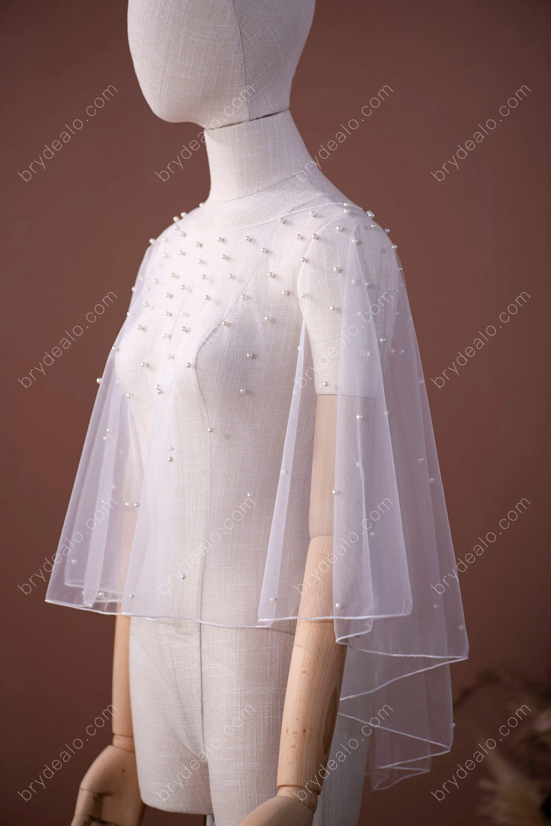 Elegant Pearls Bridal Cape for Wholesale