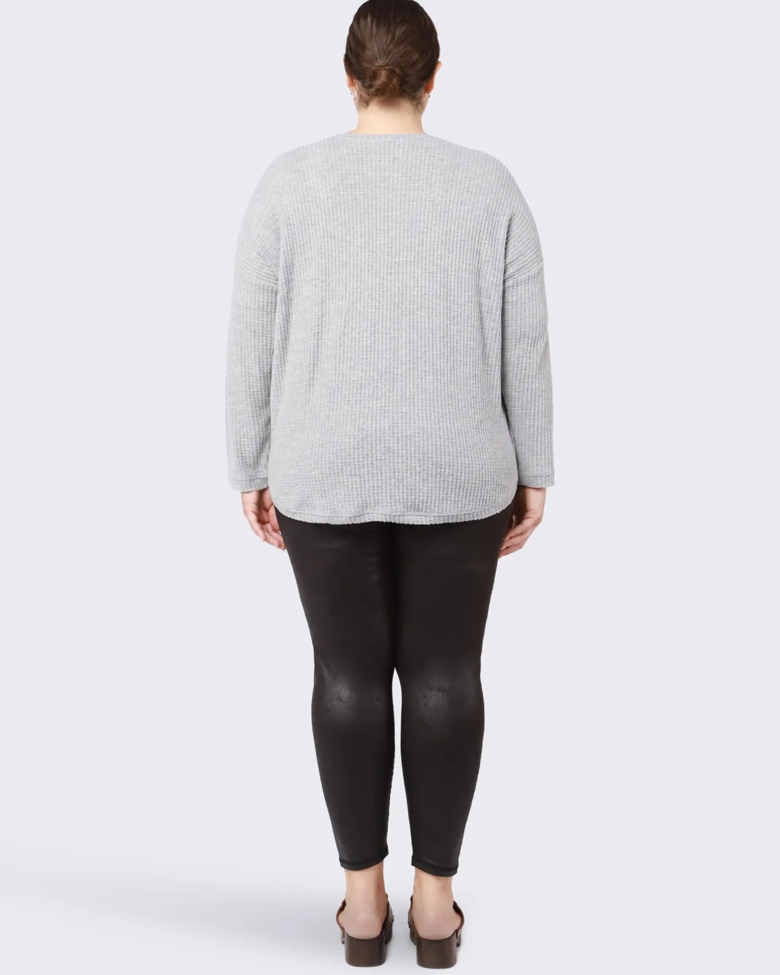 Ella Coated Biker Legging | Black