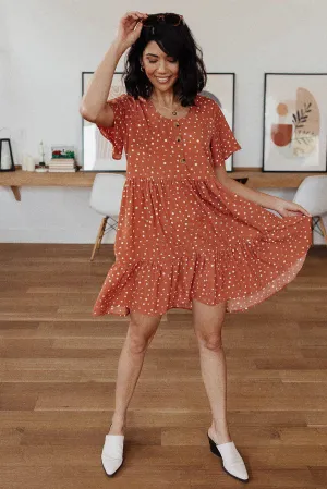 Emma Dress in Brick
