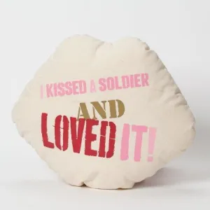 Enesco Homefront Girl I Kissed a Soldier and I Loved it Pillow