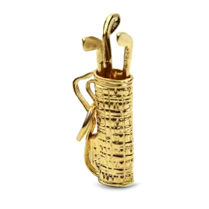 Estate 14k Yellow Gold Golf Bag Charm