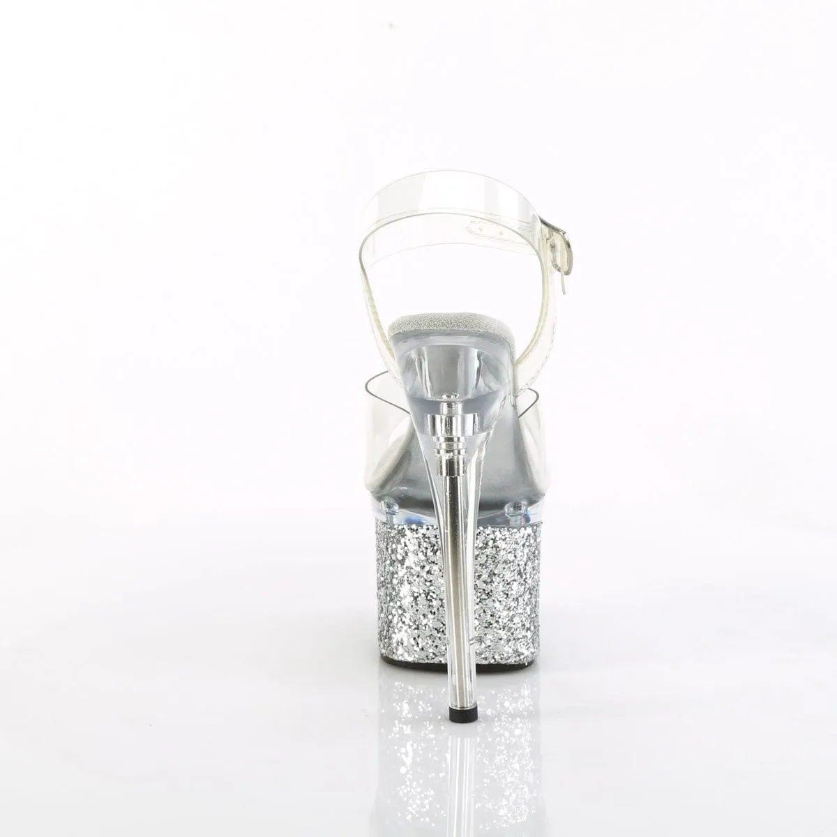 ESTEEM-708LG Clear/Clear-Silver Glitter