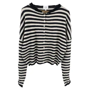 Everything Super Soft Cardigan Sweater - Black Stripe