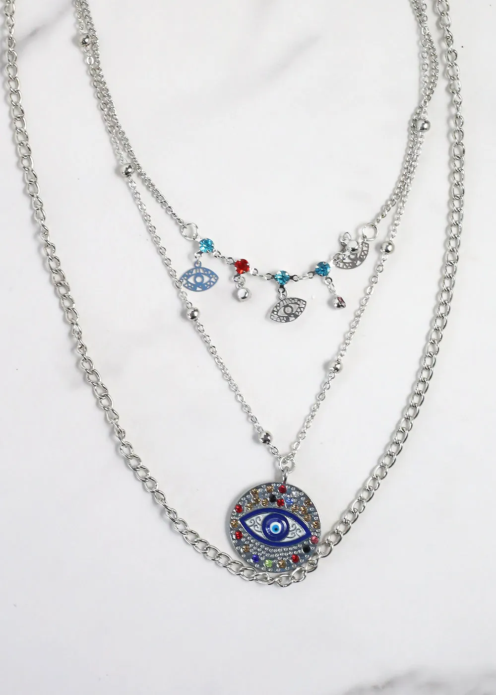 Evil Eye 3-Layered Necklace