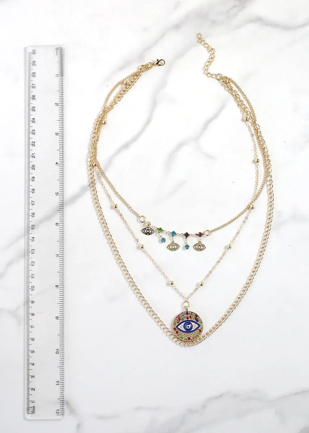 Evil Eye 3-Layered Necklace