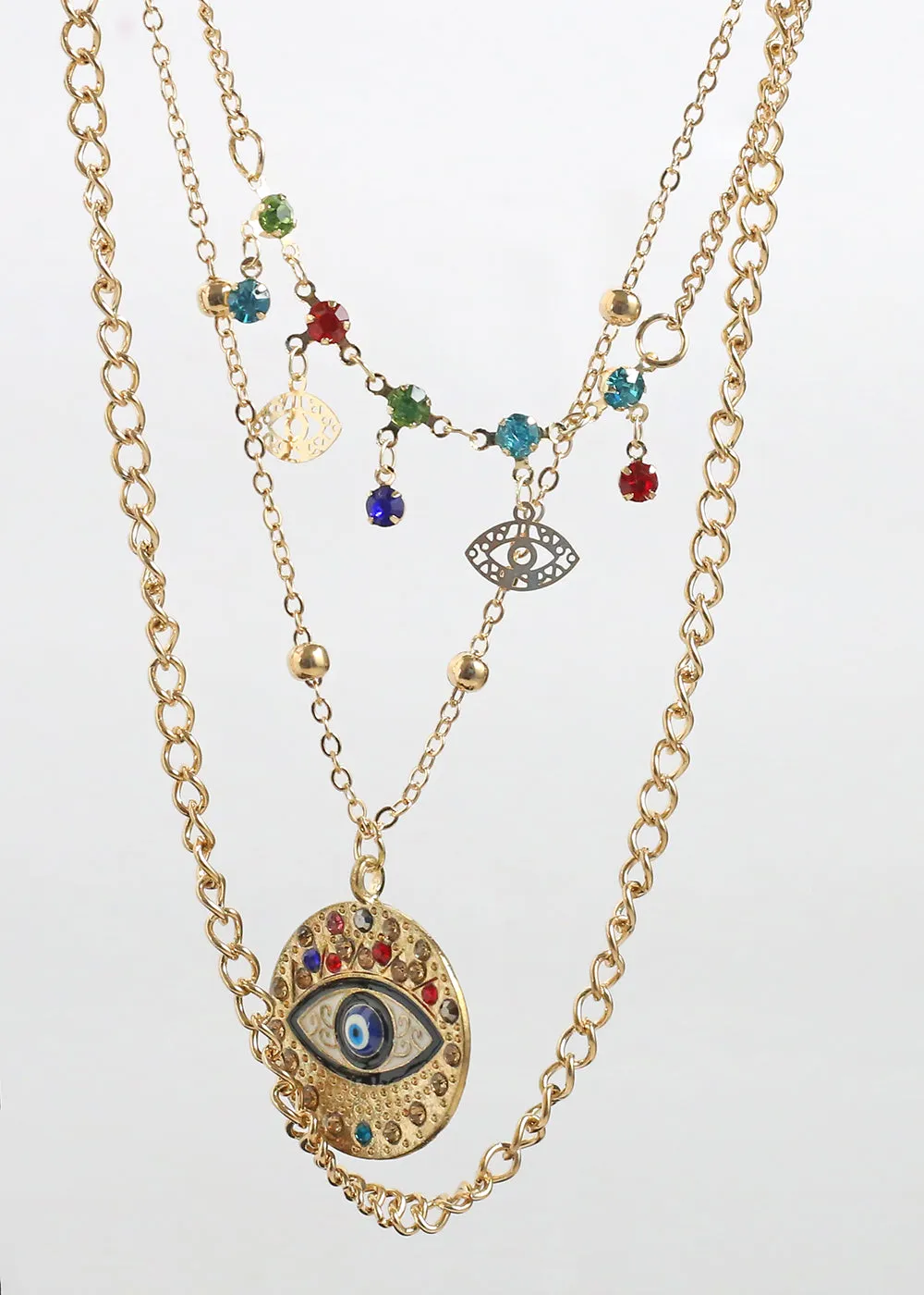 Evil Eye 3-Layered Necklace